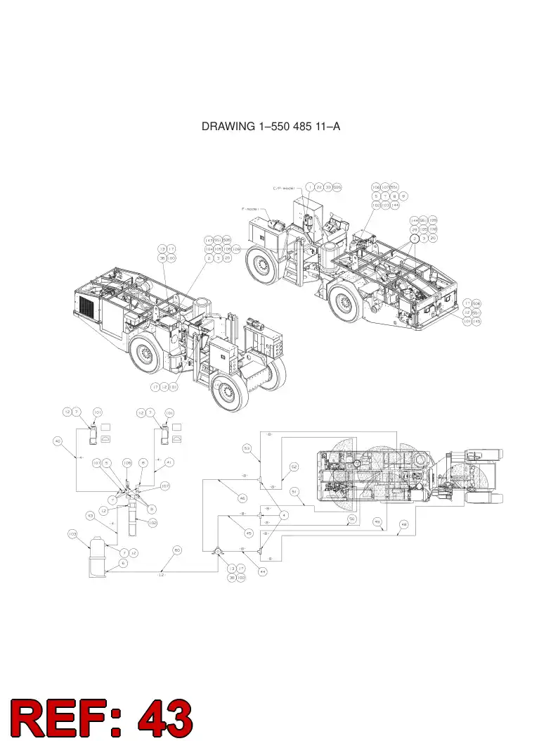 59202626 592 026 26 HYDRAULIC HOSE ASSEMBLY - Sandvik Technical Drawing