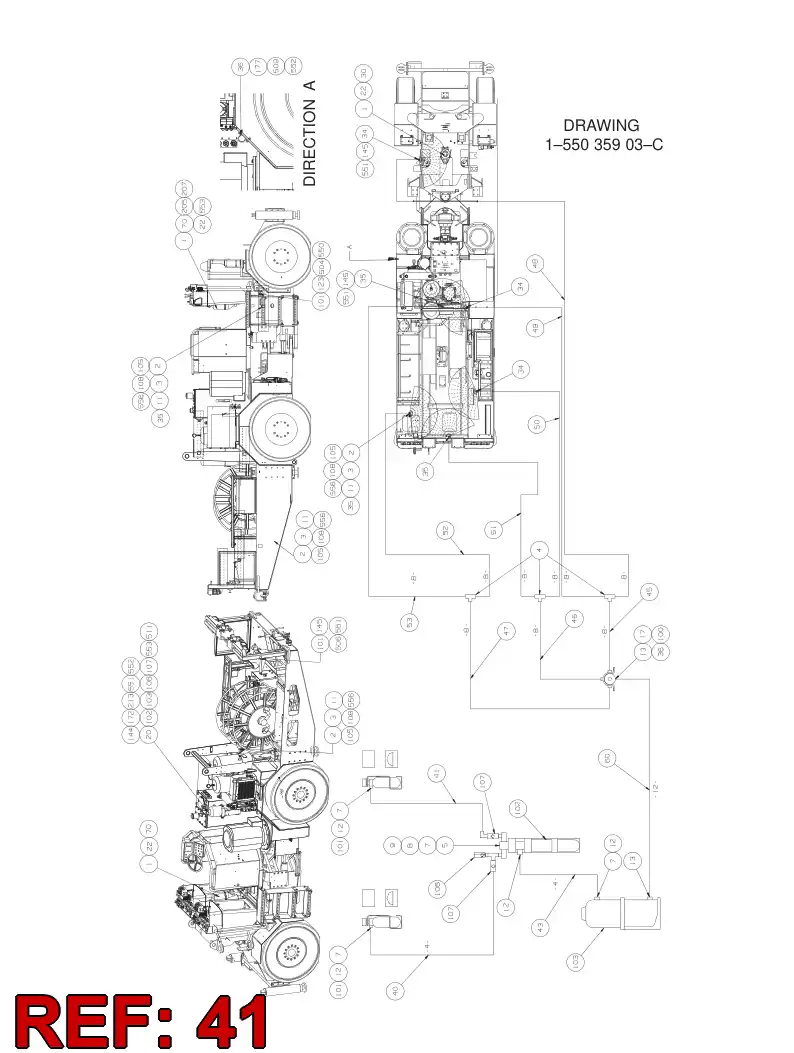 59202646 592 026 46 HYDRAULIC HOSE ASSEMBLY - Sandvik Technical Drawing
