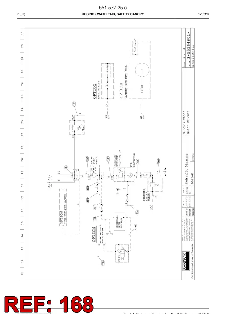 59202649 592 026 49 Hydraulic hose assembly - Sandvik Technical Drawing