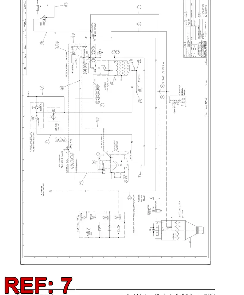 59202713 592 027 13 Hose Assembly, Hydraulic - Sandvik Technical Drawing