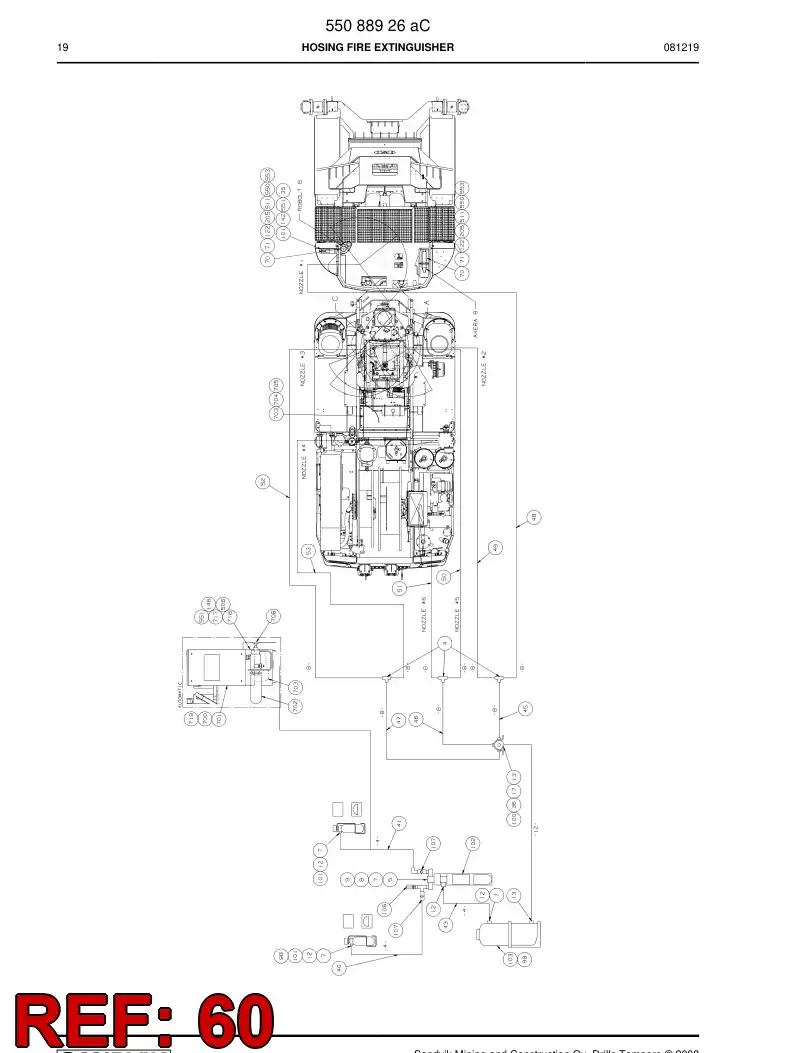 59202757 592 027 57 Hydraulic hose assembly - Sandvik Technical Drawing