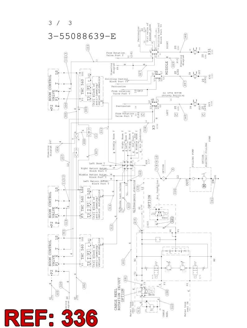 59202772 592 027 72 HYDRAULIC HOSE ASSEMBLY - Sandvik Technical Drawing