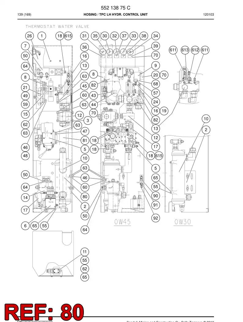 59202811 592 028 11 HOSE ASSY - Sandvik Technical Drawing
