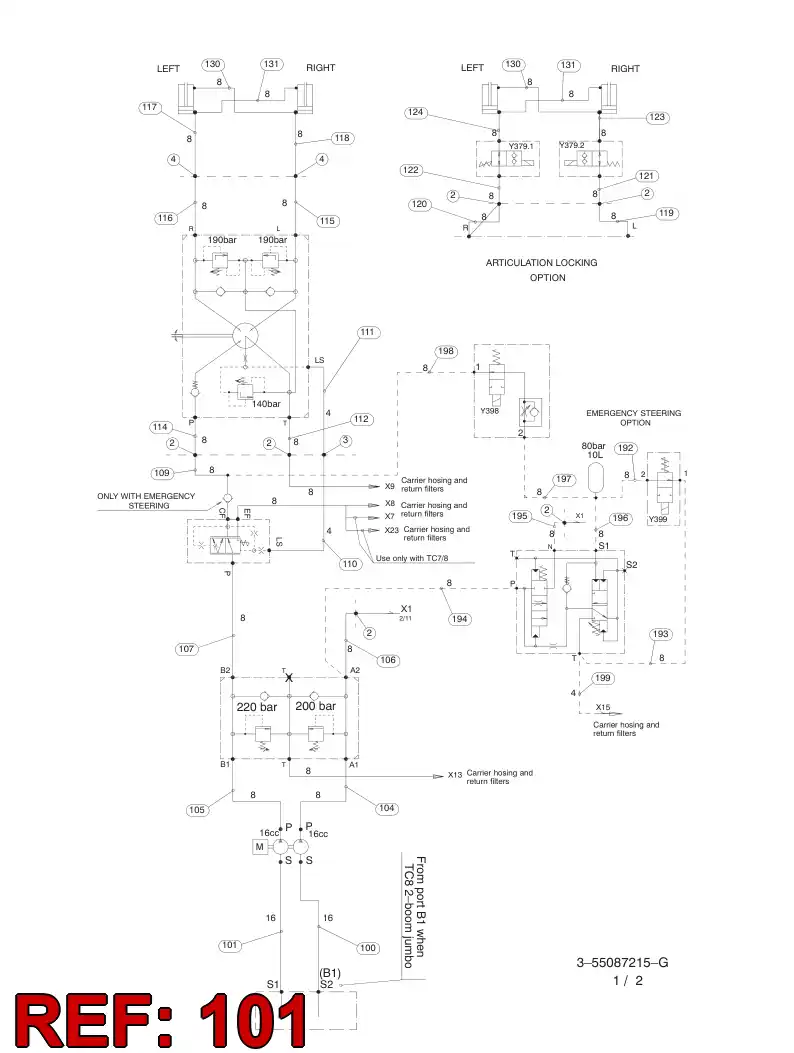 59202836 592 028 36 HYDRAULIC HOSE ASSEMBLY - Sandvik Technical Drawing