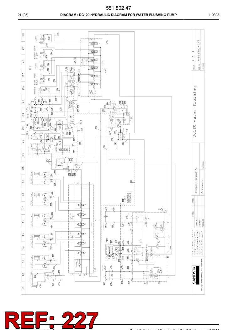 59202845 592 028 45 Hose Assembly, Hydraulic - Sandvik Technical Drawing