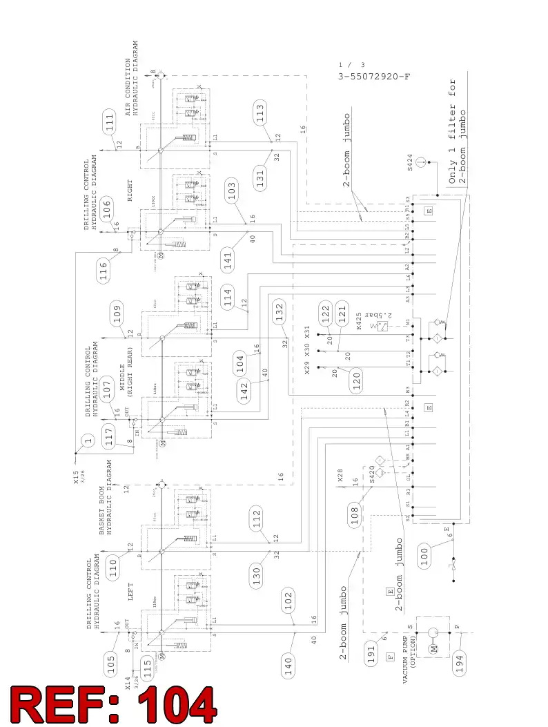 59202874 592 028 74 HYDRAULIC HOSE ASSEMBLY - Sandvik Technical Drawing