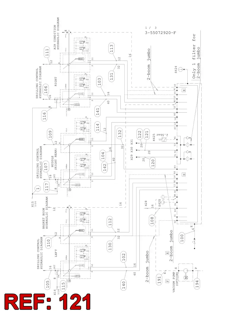 59202876 592 028 76 HYDRAULIC HOSE ASSEMBLY - Sandvik Technical Drawing