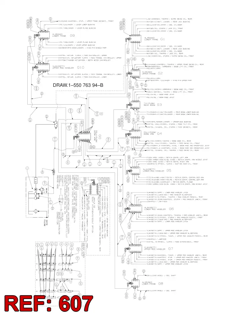 59202904 592 029 04 GREASING HOSE ASSEMBLY - Sandvik Technical Drawing