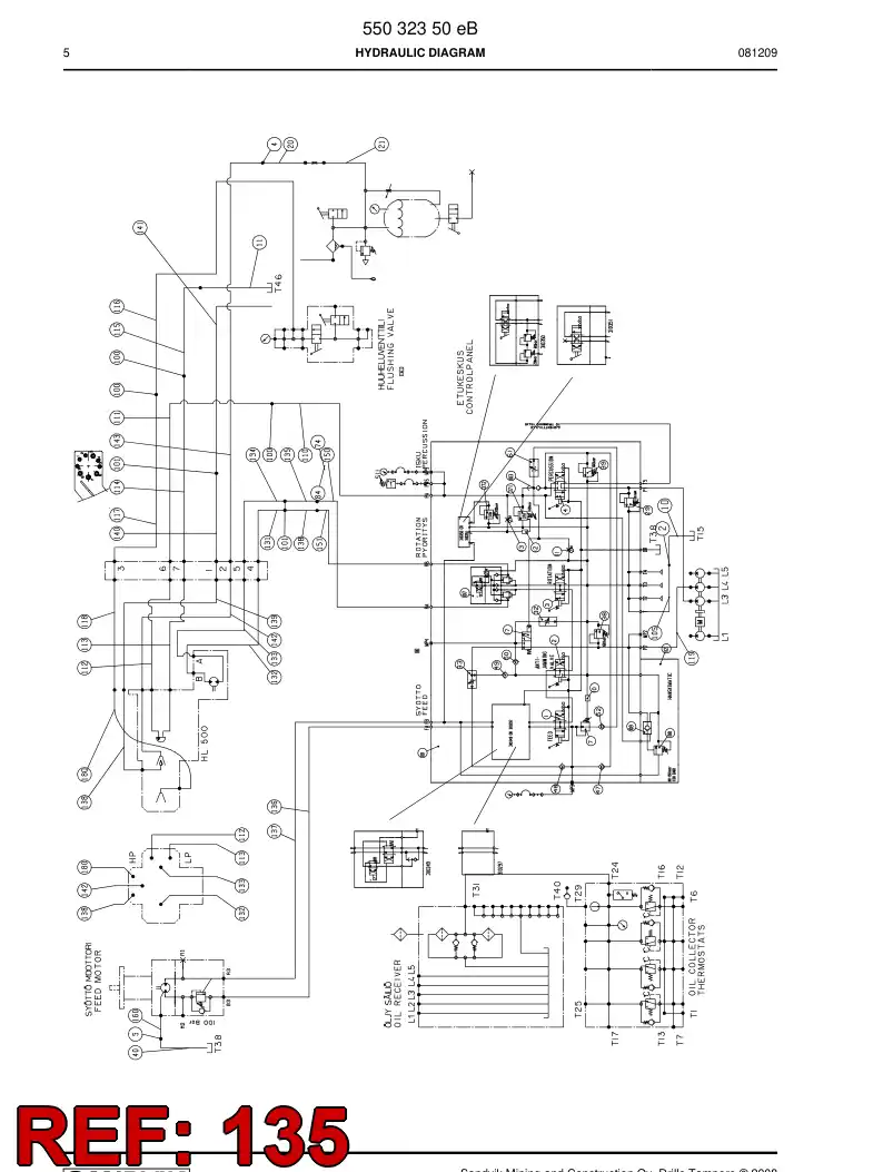 59202905b 592 029 05b Hydraulic hose assembly - Sandvik Technical Drawing