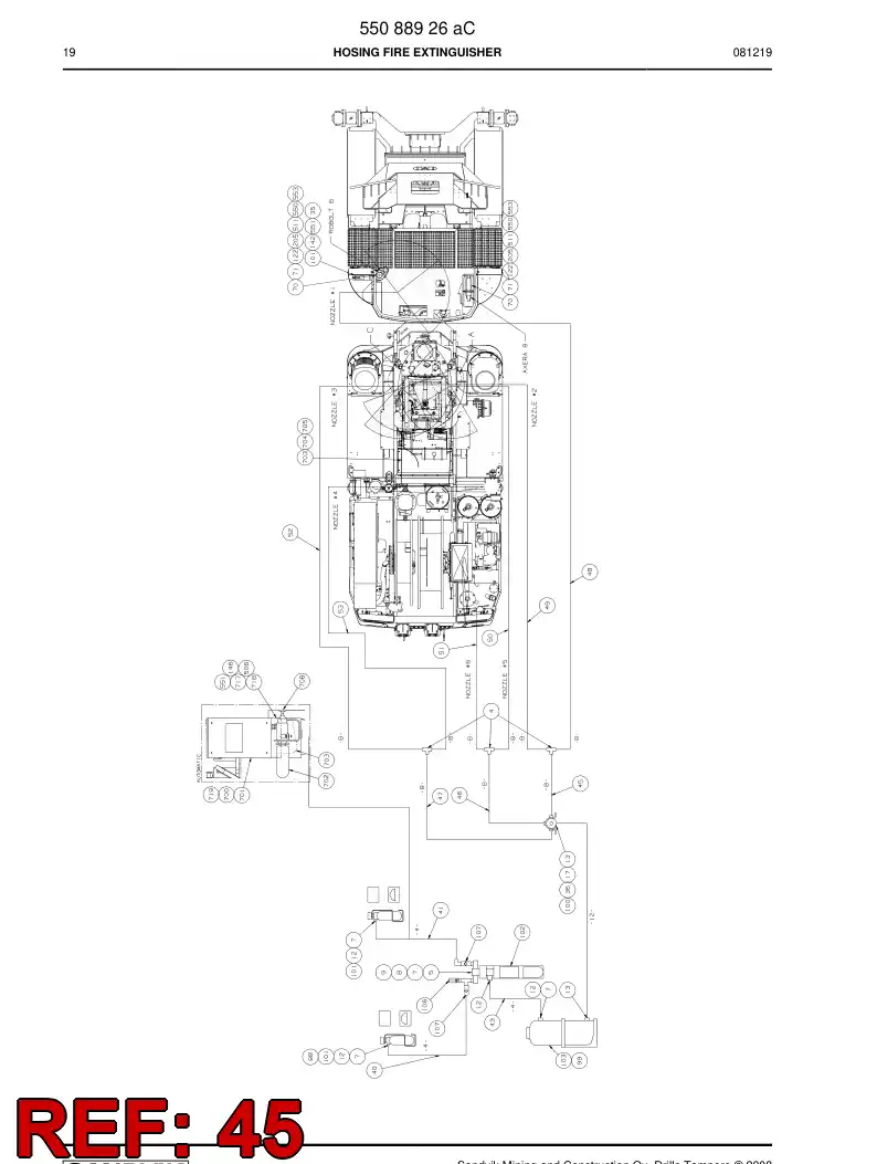 59202923 592 029 23 Hose assembly - Sandvik Technical Drawing