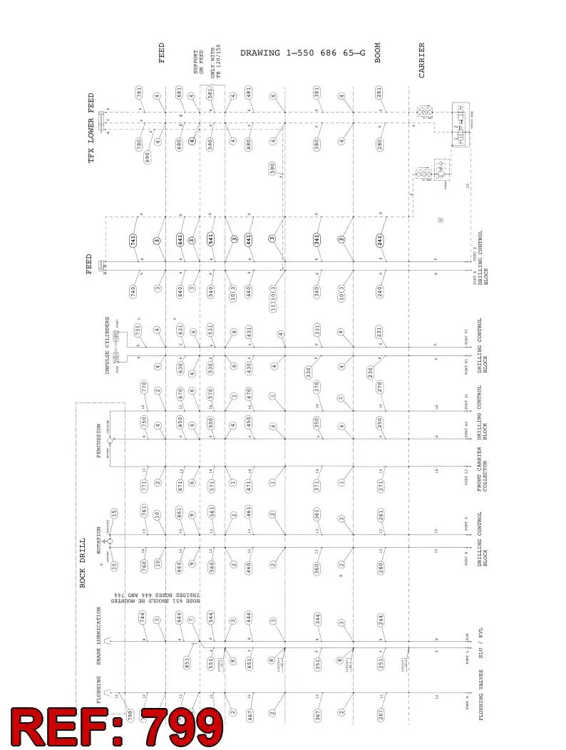 59202954 592 029 54 HYDRAULIC HOSE ASSEMBLY - Sandvik Technical Drawing