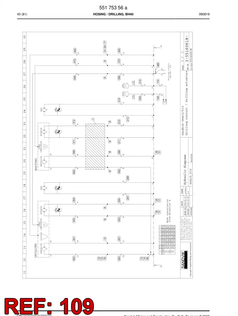 59202959 592 029 59 Protective hose - Sandvik Technical Drawing