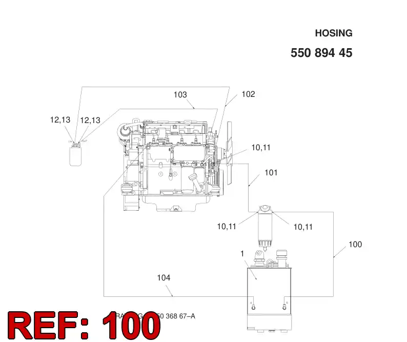 59202992 592 029 92 FUEL HOSE ASSEMBLY - Sandvik Technical Drawing