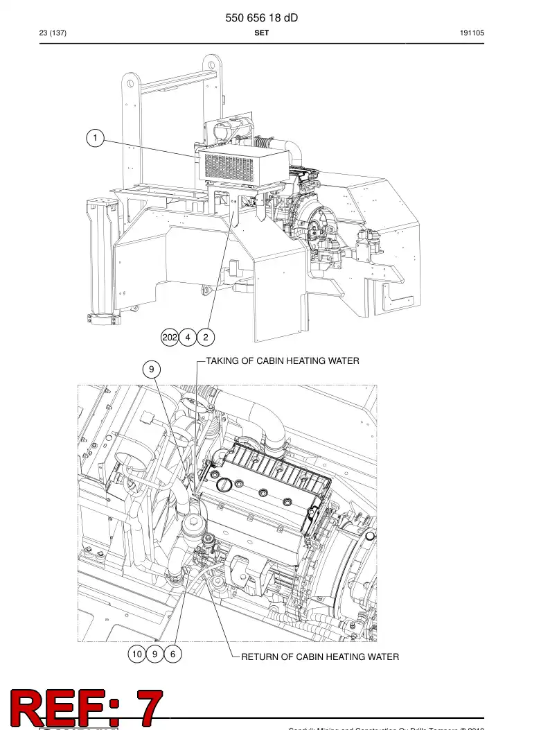 59203055a 592 030 55a Hose Assembly, Refrigeration - Sandvik Technical Drawing