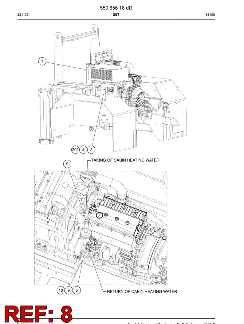 59203057 592 030 57 Hose Assembly, Refrigeration - Sandvik Technical Drawing