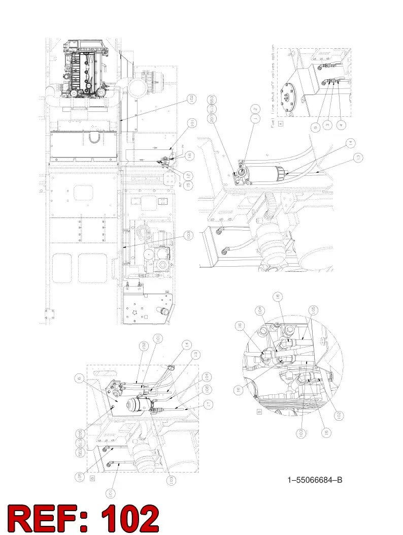 59203112 592 031 12 FUEL HOSE ASSEMBLY - Sandvik Technical Drawing