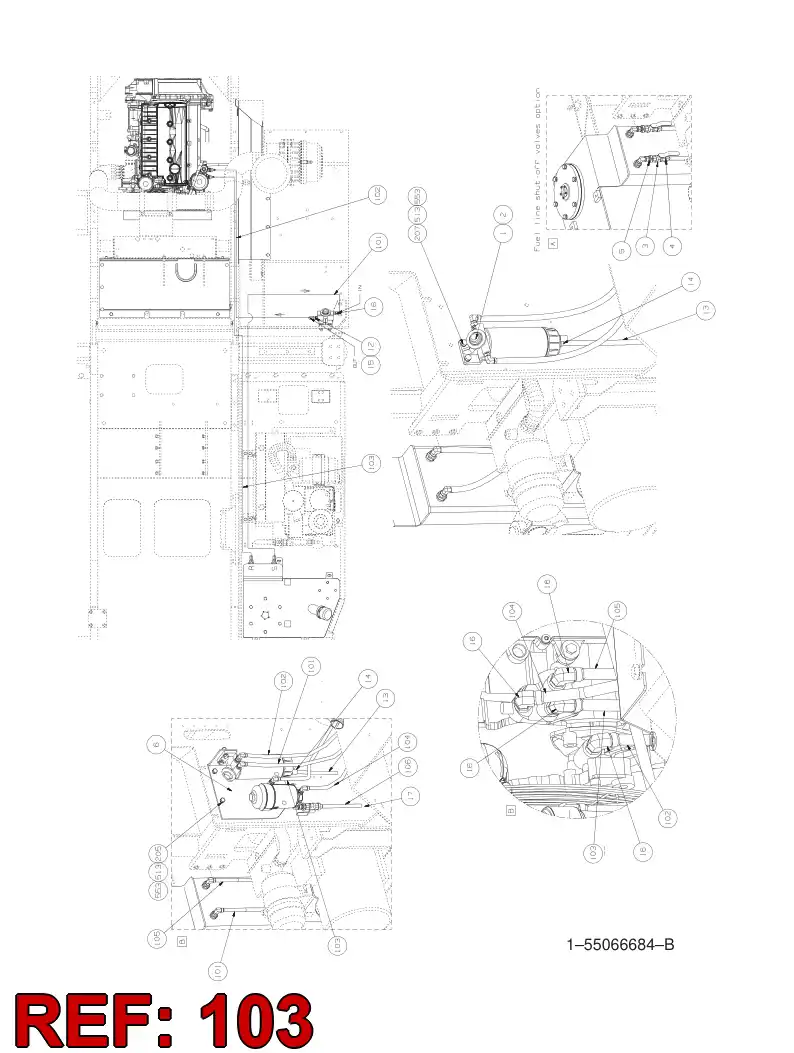 59203114 592 031 14 FUEL HOSE ASSEMBLY - Sandvik Technical Drawing