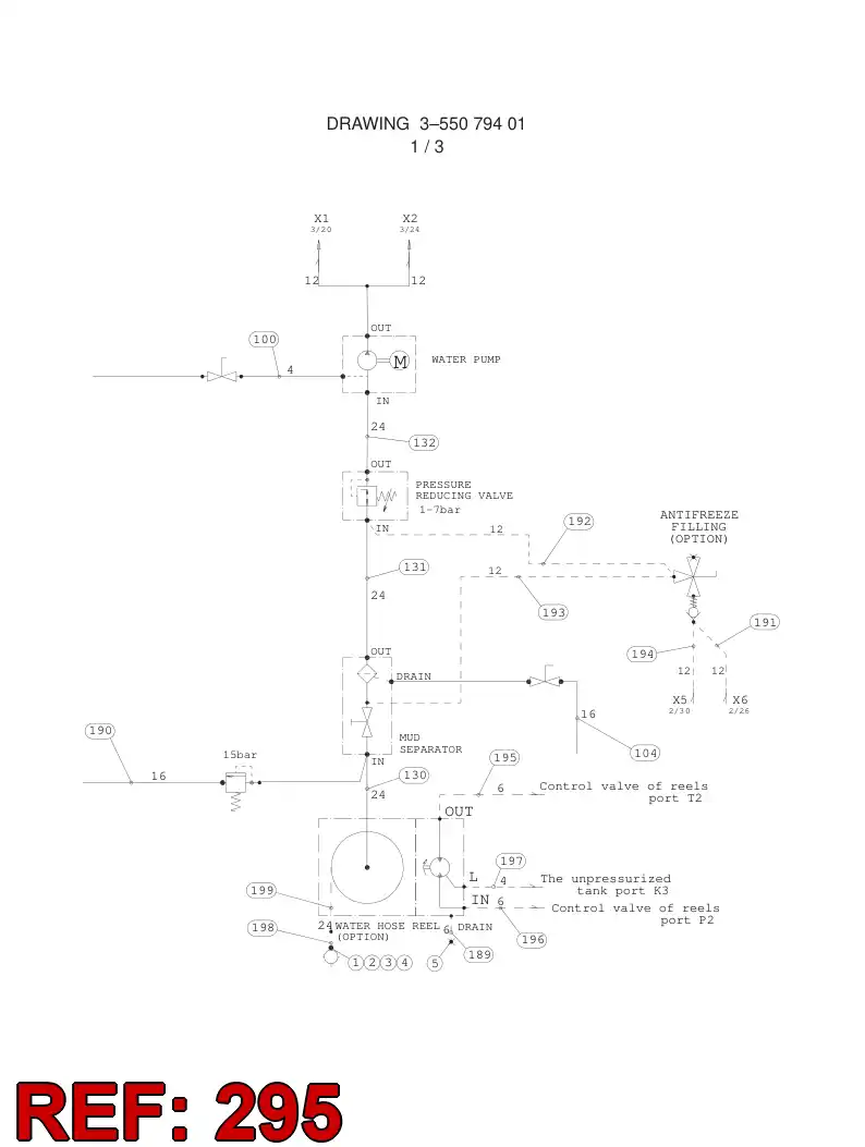 59203116 592 031 16 HYDRAULIC HOSE ASSEMBLY - Sandvik Technical Drawing
