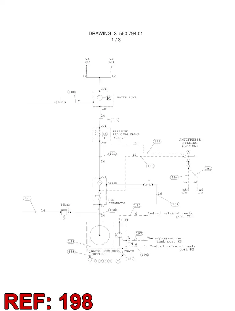 59203156 592 031 56 HOSE ASSY - Sandvik Technical Drawing
