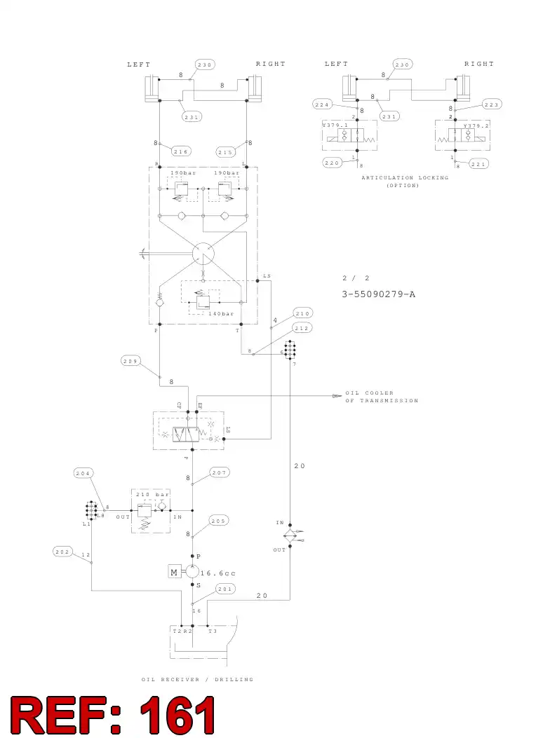 59203168 592 031 68 HYDRAULIC HOSE ASSEMBLY - Sandvik Technical Drawing