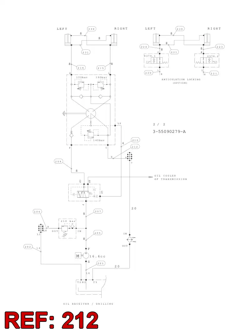 59203170 592 031 70 HYDRAULIC HOSE ASSEMBLY - Sandvik Technical Drawing