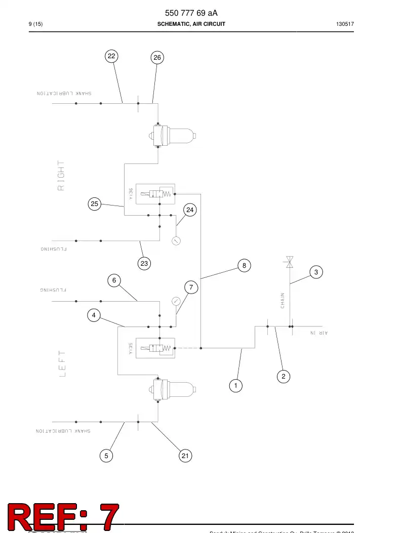 59203177 592 031 77 Hose Assembly, Hydraulic - Sandvik Technical Drawing