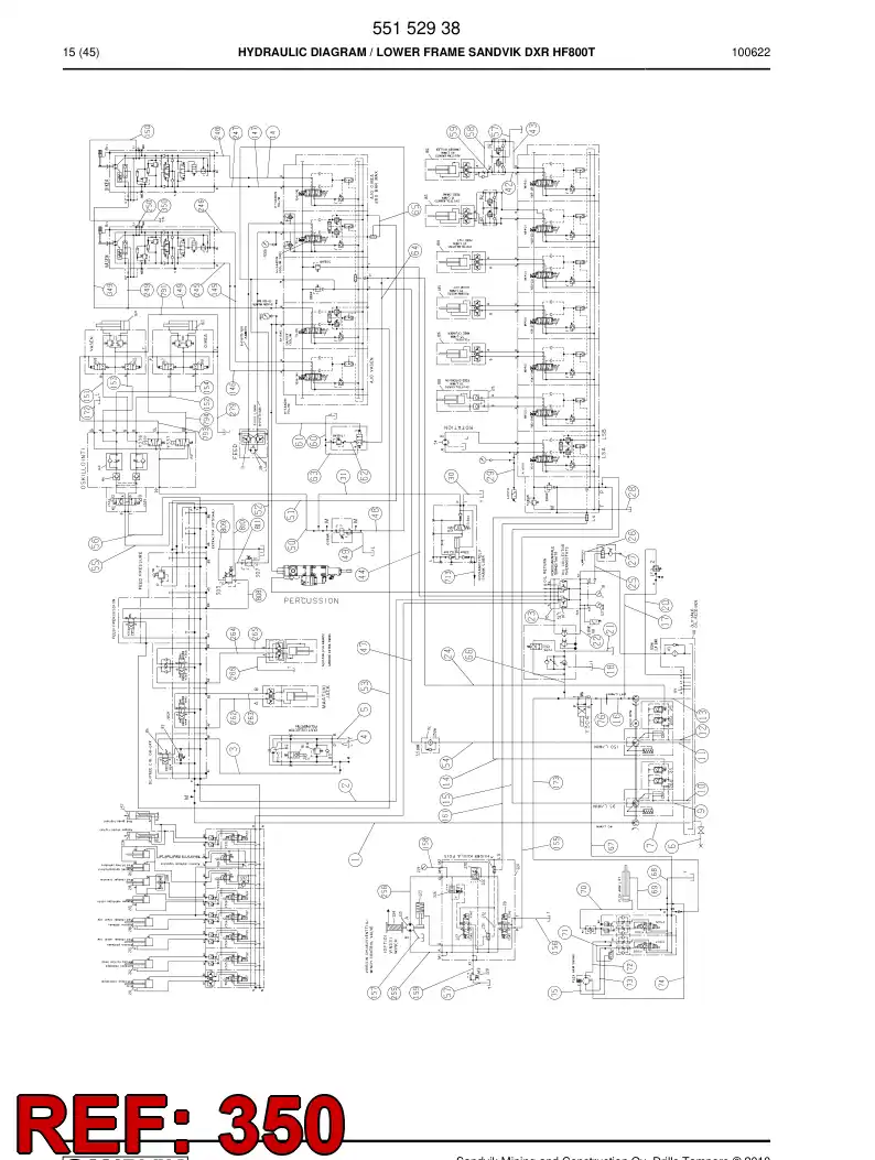 59203205 592 032 05 Hydraulic hose assembly - Sandvik Technical Drawing