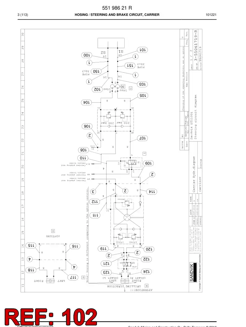 59203225 592 032 25 HOSE ASSY - Sandvik Technical Drawing