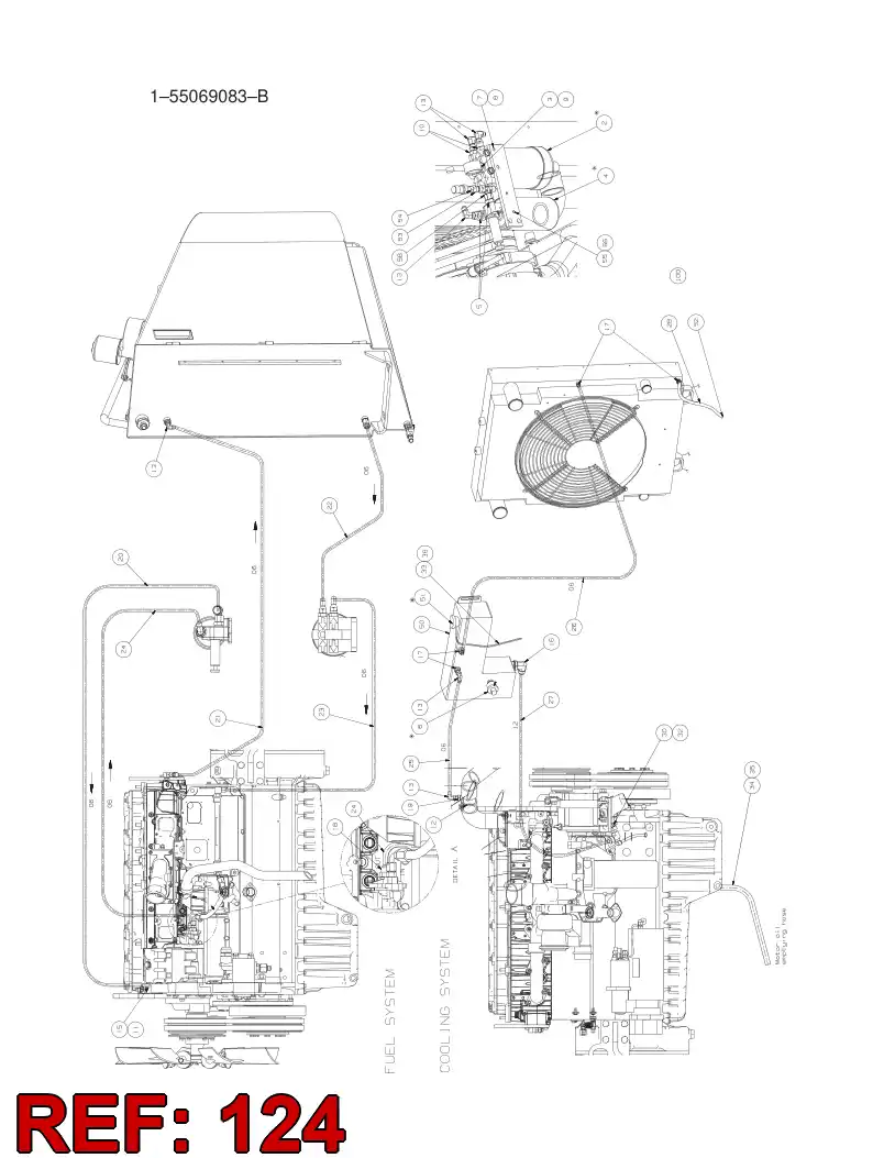 59203256 592 032 56 HYDRAULIC HOSE ASSEMBLY - Sandvik Technical Drawing