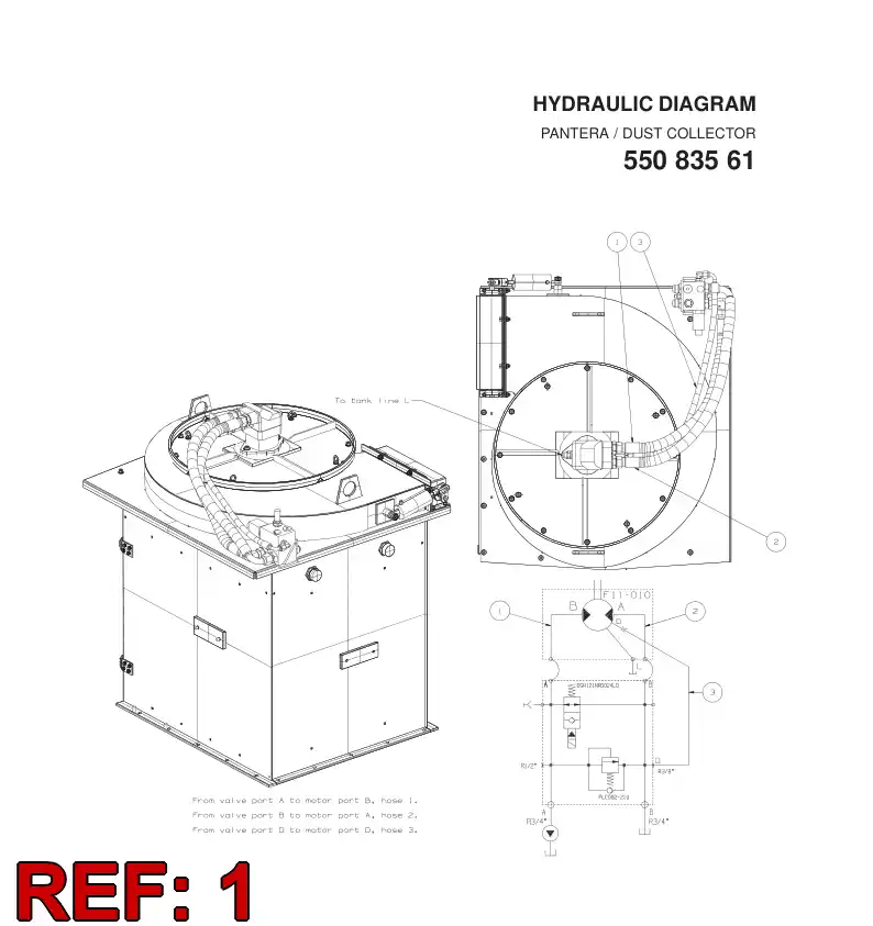 59203376 592 033 76 HYDRAULIC HOSE ASSEMBLY - Sandvik Technical Drawing