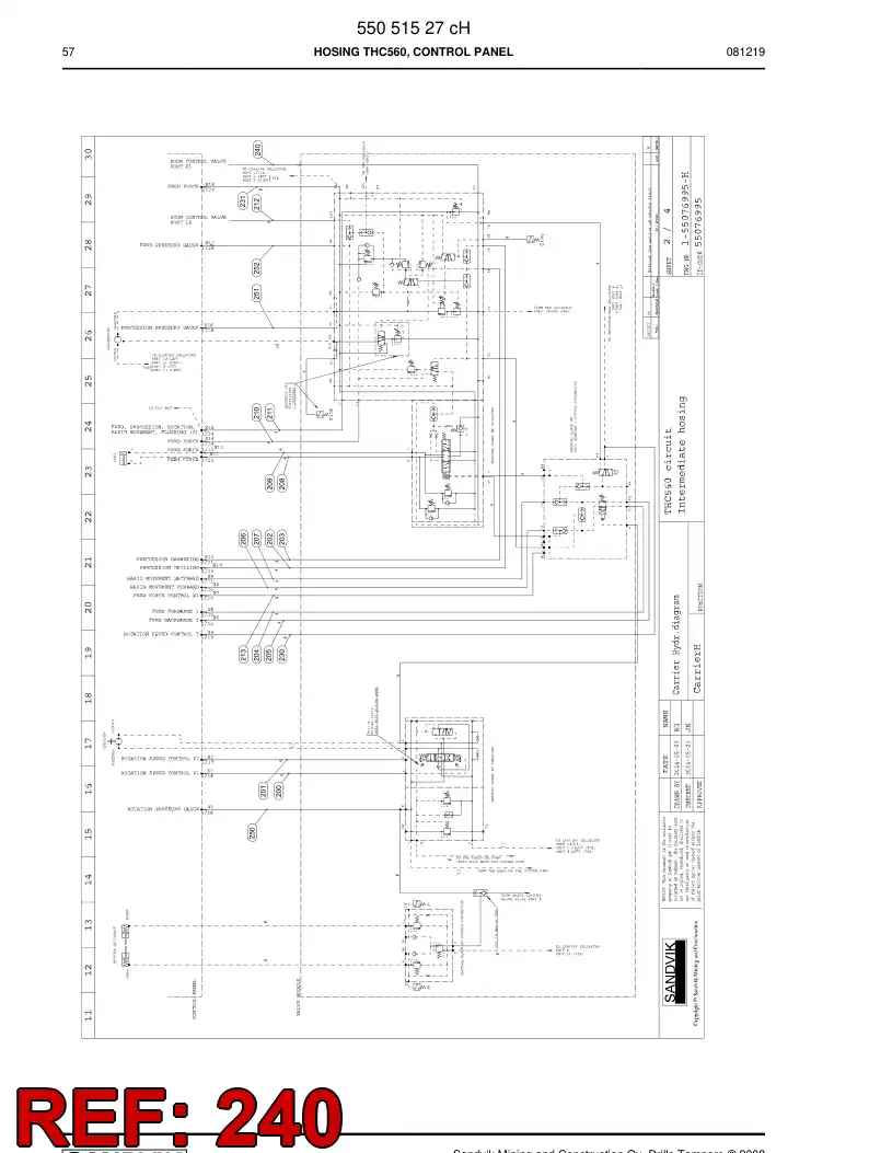 59203477 592 034 77 HOSE ASSY - Sandvik Technical Drawing