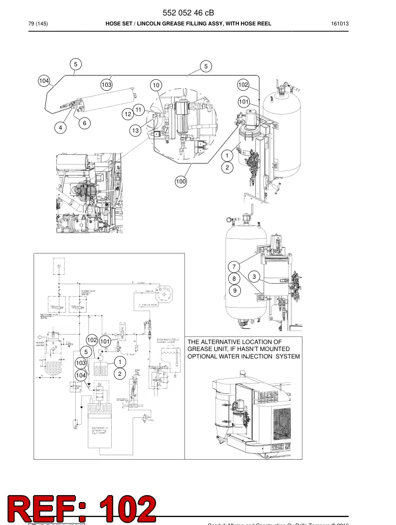 59203565 592 035 65 Hose Assembly, Hydraulic - Sandvik Technical Drawing