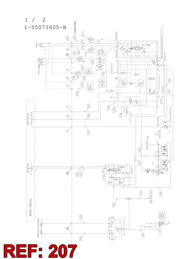 59203606 592 036 06 HYDRAULIC HOSE ASSEMBLY - Sandvik Technical Drawing