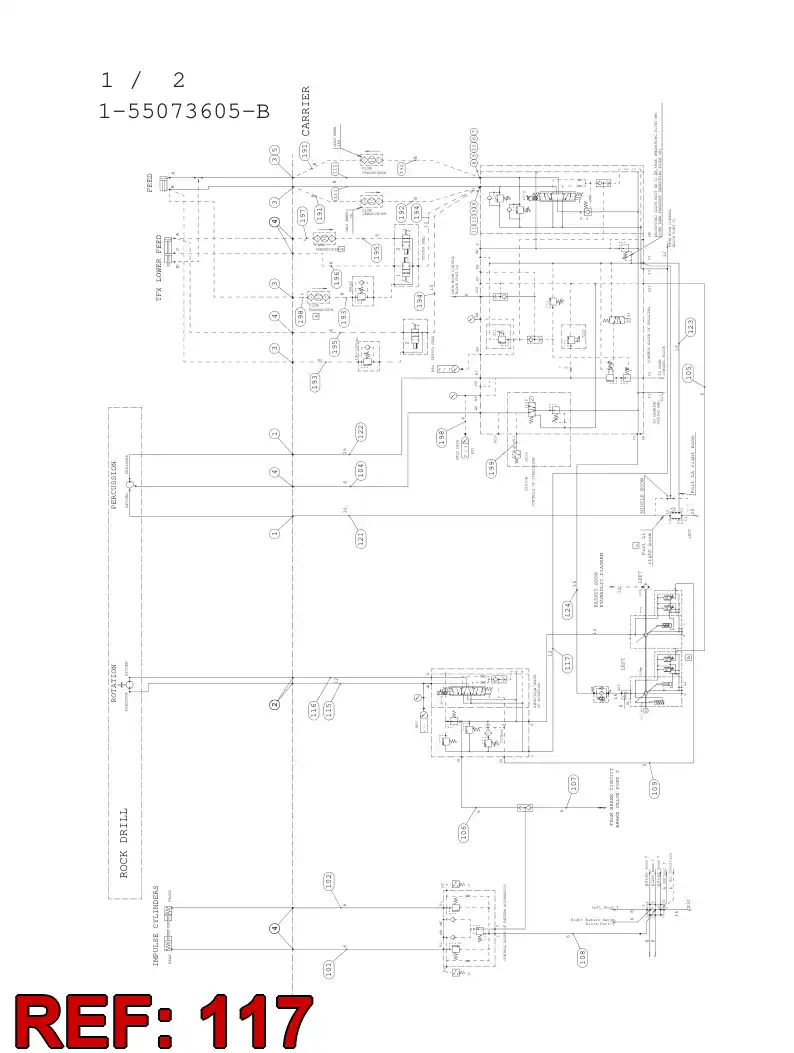 59203608 592 036 08 HYDRAULIC HOSE ASSEMBLY - Sandvik Technical Drawing