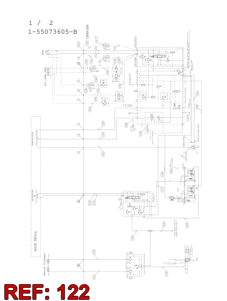 59203610 592 036 10 HYDRAULIC HOSE ASSEMBLY - Sandvik Technical Drawing