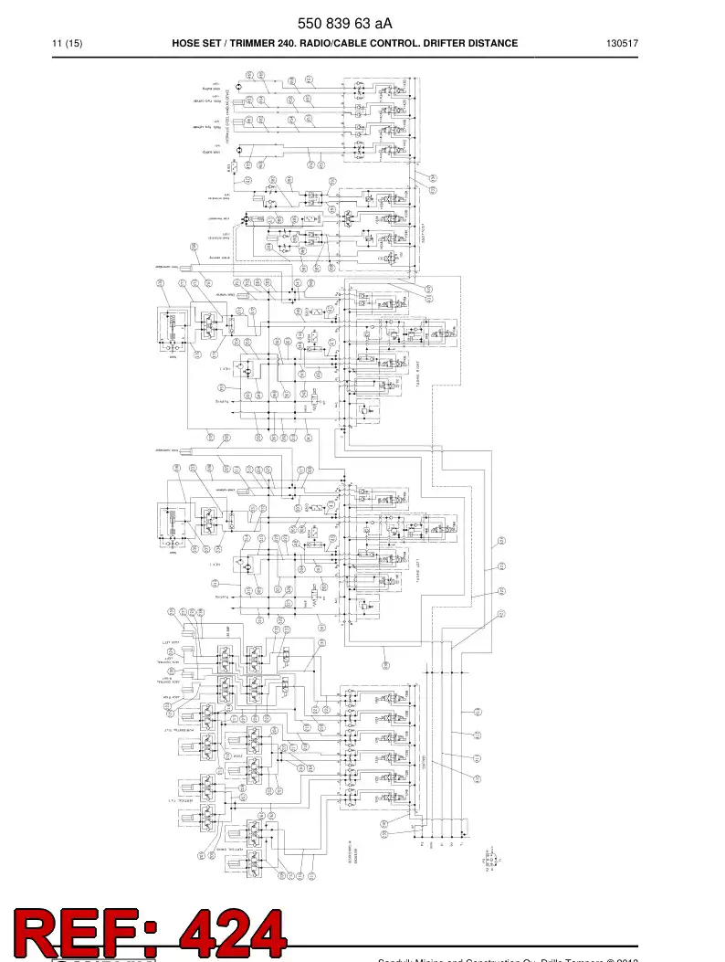 59203645 592 036 45 HOSE ASSY - Sandvik Technical Drawing