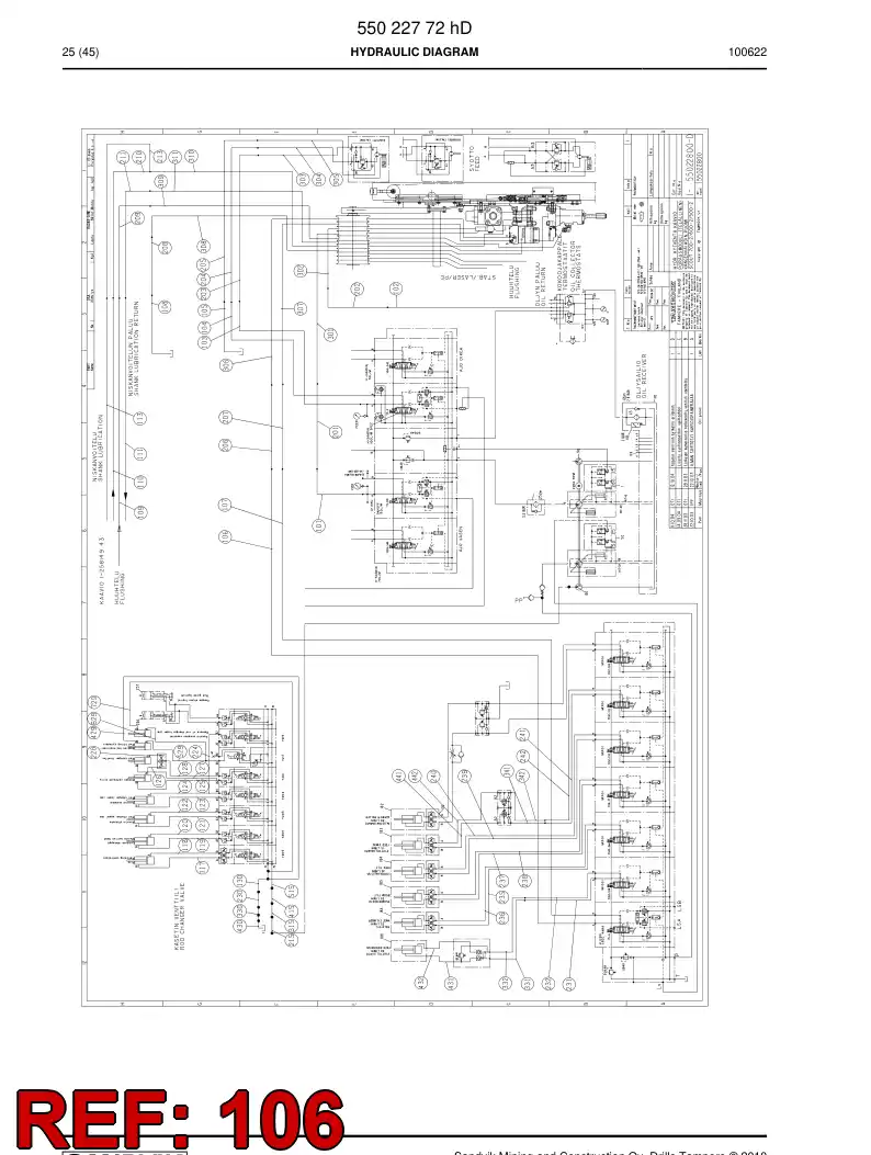 59203667 592 036 67 Hydraulic hose assembly - Sandvik Technical Drawing