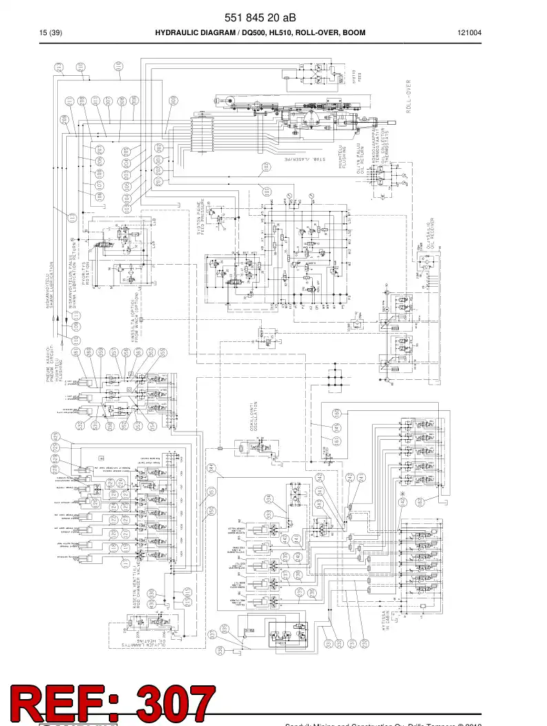 59203693 592 036 93 Hydraulic hose assembly - Sandvik Technical Drawing