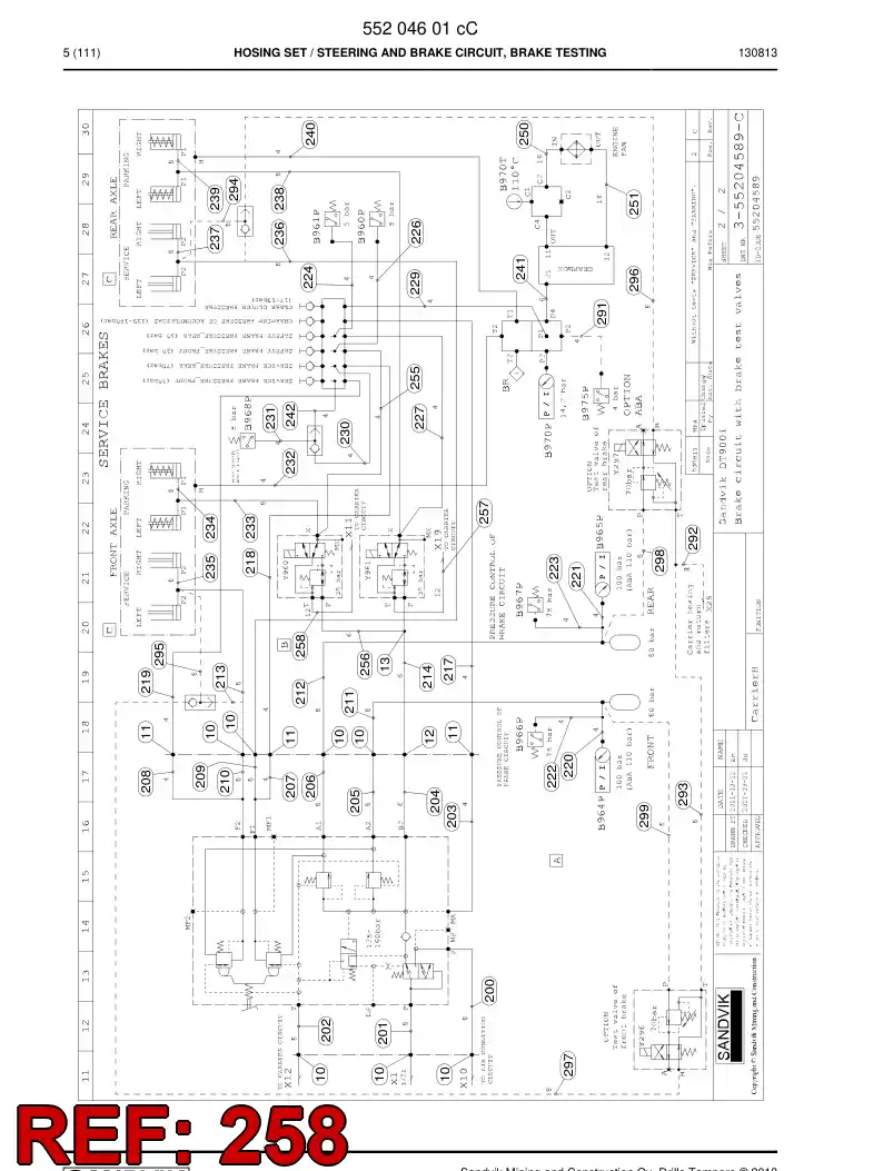 59203781a 592 037 81a HOSE ASSY - Sandvik Technical Drawing