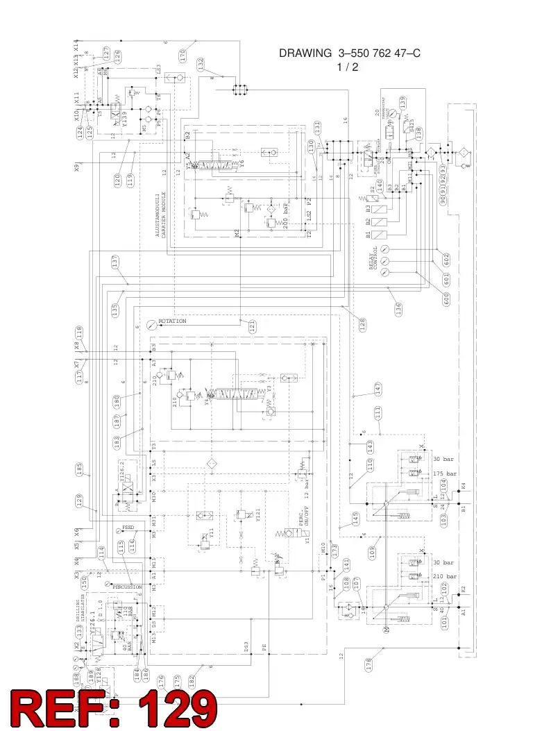 59203842 592 038 42 HYDRAULIC HOSE ASSEMBLY - Sandvik Technical Drawing