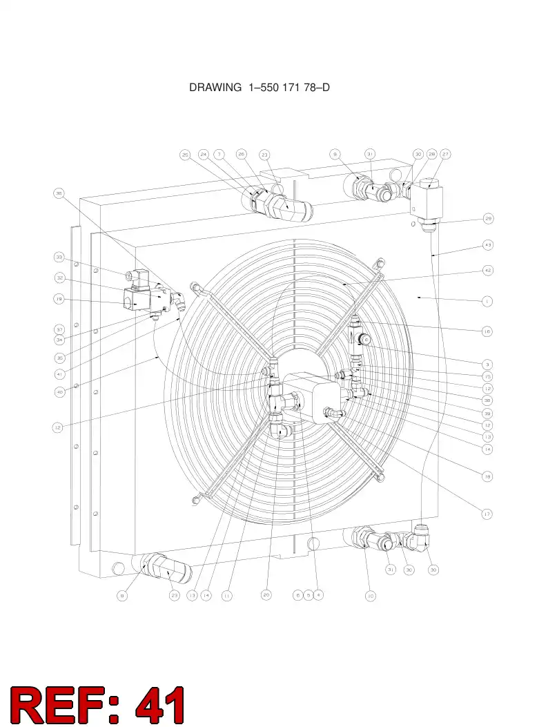59203872 592 038 72 HYDRAULIC HOSE ASSEMBLY - Sandvik Technical Drawing