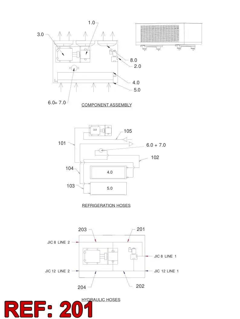 59203882 592 038 82 HYDRAULIC HOSE ASSEMBLY - Sandvik Technical Drawing
