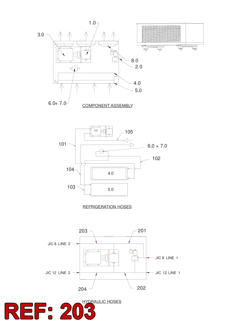 59203886 592 038 86 HOSE ASSY - Sandvik Technical Drawing