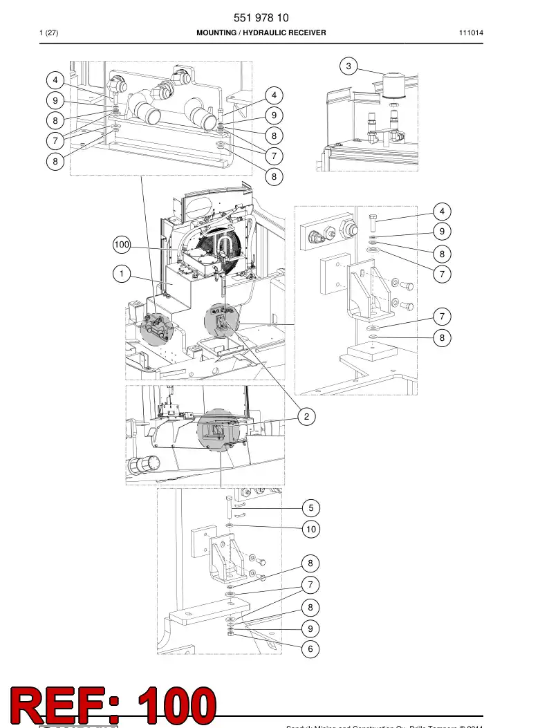 59203895 592 038 95 Hydraulic hose assembly - Sandvik Technical Drawing