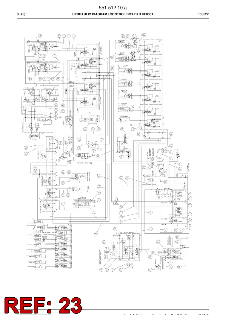 59203961 592 039 61 Hydraulic hose assembly - Sandvik Technical Drawing