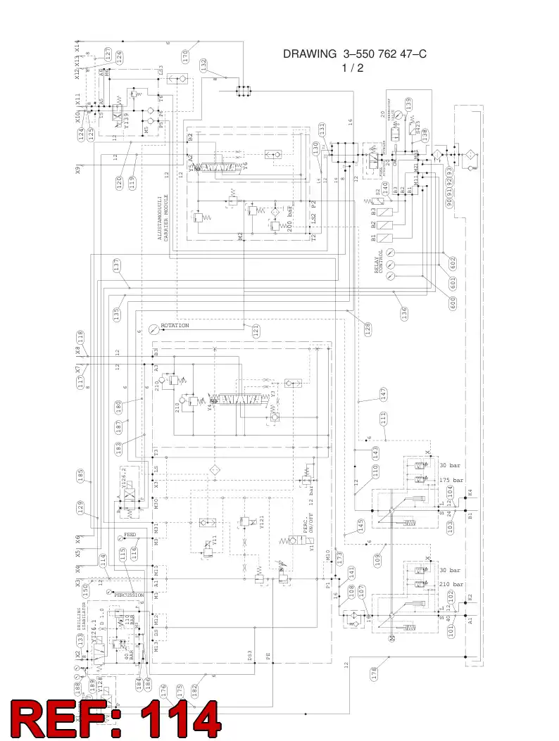 59203966 592 039 66 HYDRAULIC HOSE ASSEMBLY - Sandvik Technical Drawing
