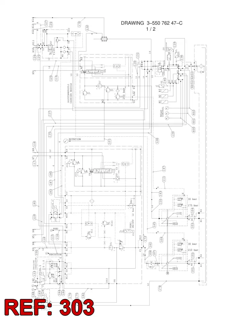 59203976 592 039 76 HYDRAULIC HOSE ASSEMBLY - Sandvik Technical Drawing