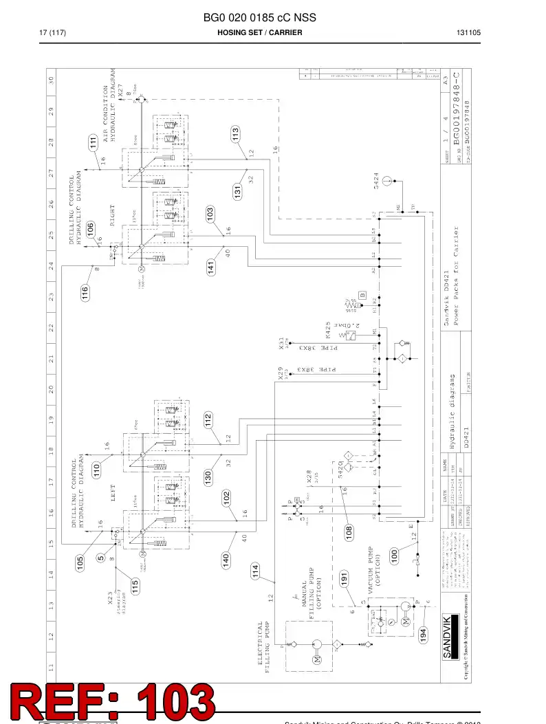 59204031 592 040 31 HOSE ASSY - Sandvik Technical Drawing