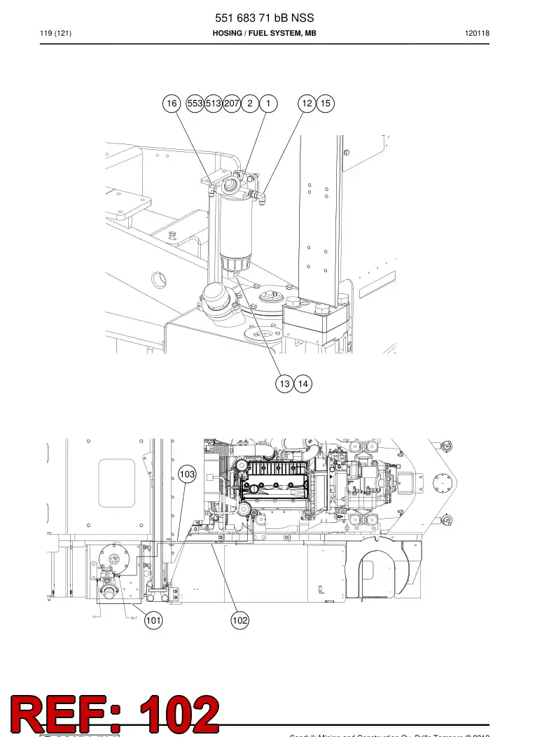 592 040 61 Hose Assembly, Fuel - drawing