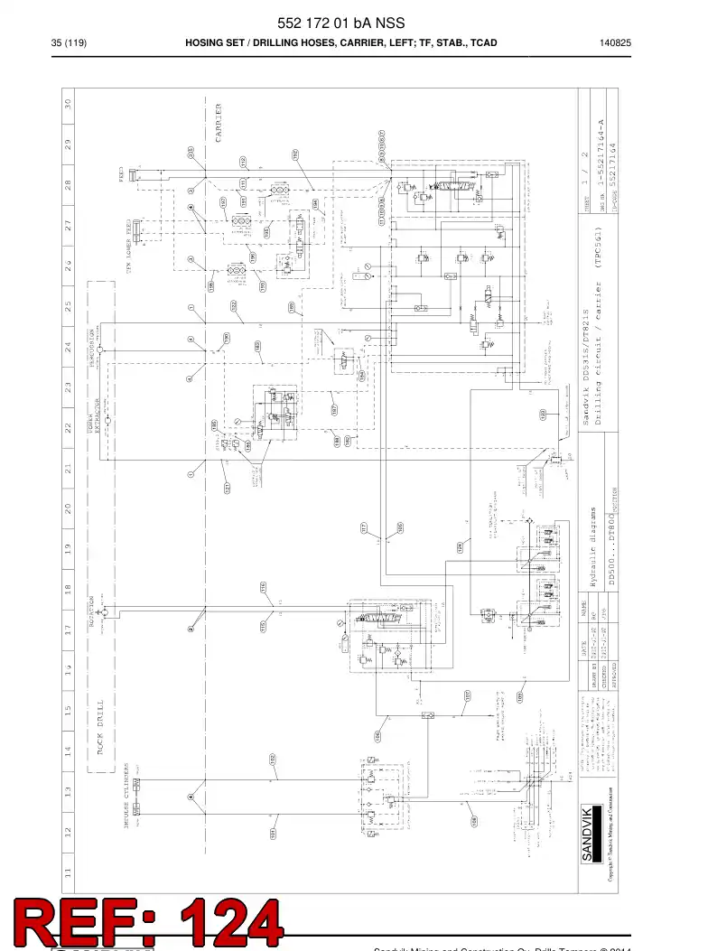 59204067 592 040 67 Hose Assembly, Hydraulic - Sandvik Technical Drawing